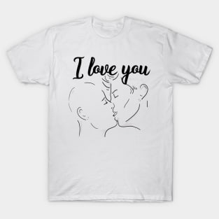 I Love You & kiss you, darling - Valentine Gifts LGBT - Light Background - Not Hamlet Design T-Shirt